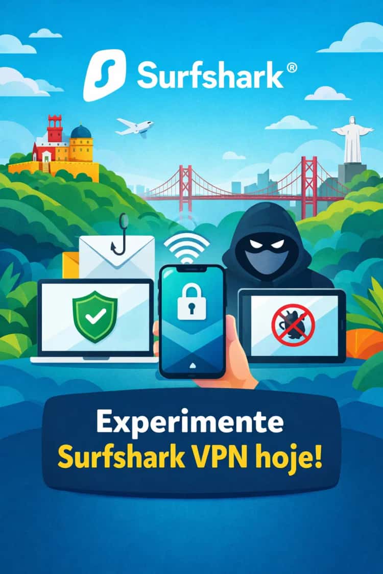 Como proteger seus dispositivos em Portugal com Surfshark VPN.