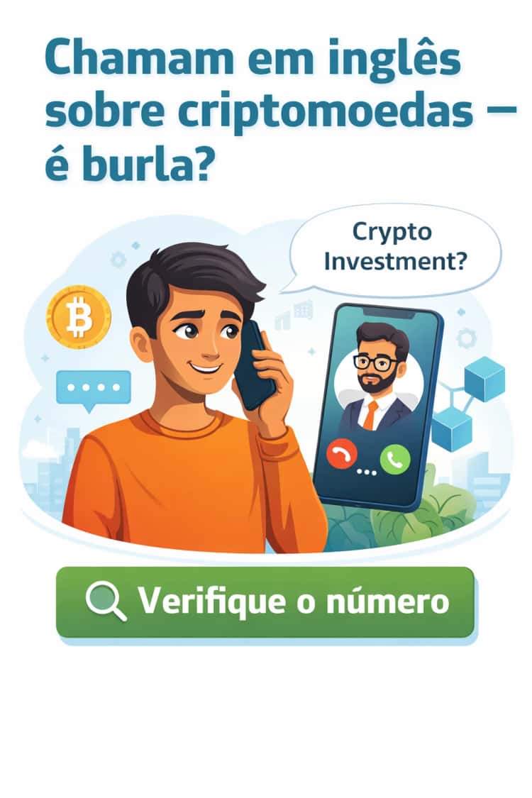 Chamam em inglês sobre criptomoedas — é burla? Atenção a este scam em Portugal